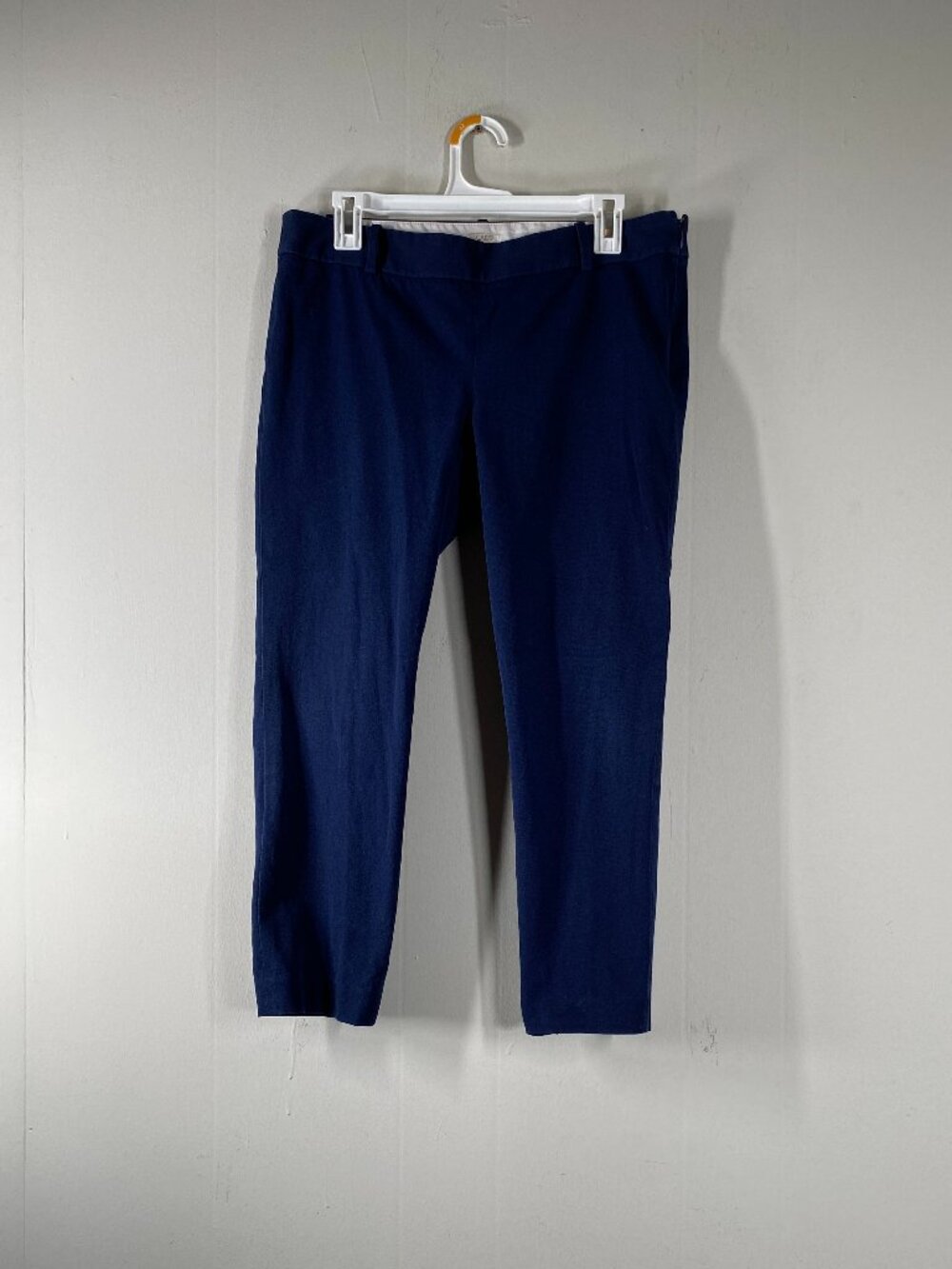 J. Crew Twill Winnie Ankle Pants Women's 10 Low Rise Blue Office Career